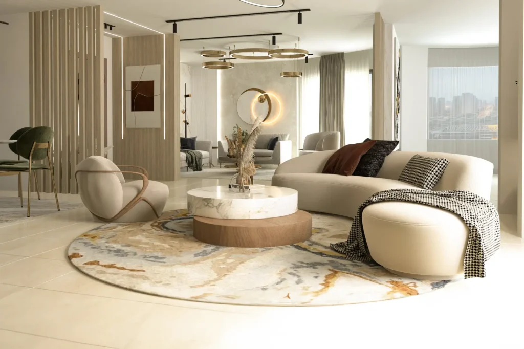 Living room warm design