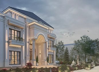 تصميم خارجي لبيت فخم